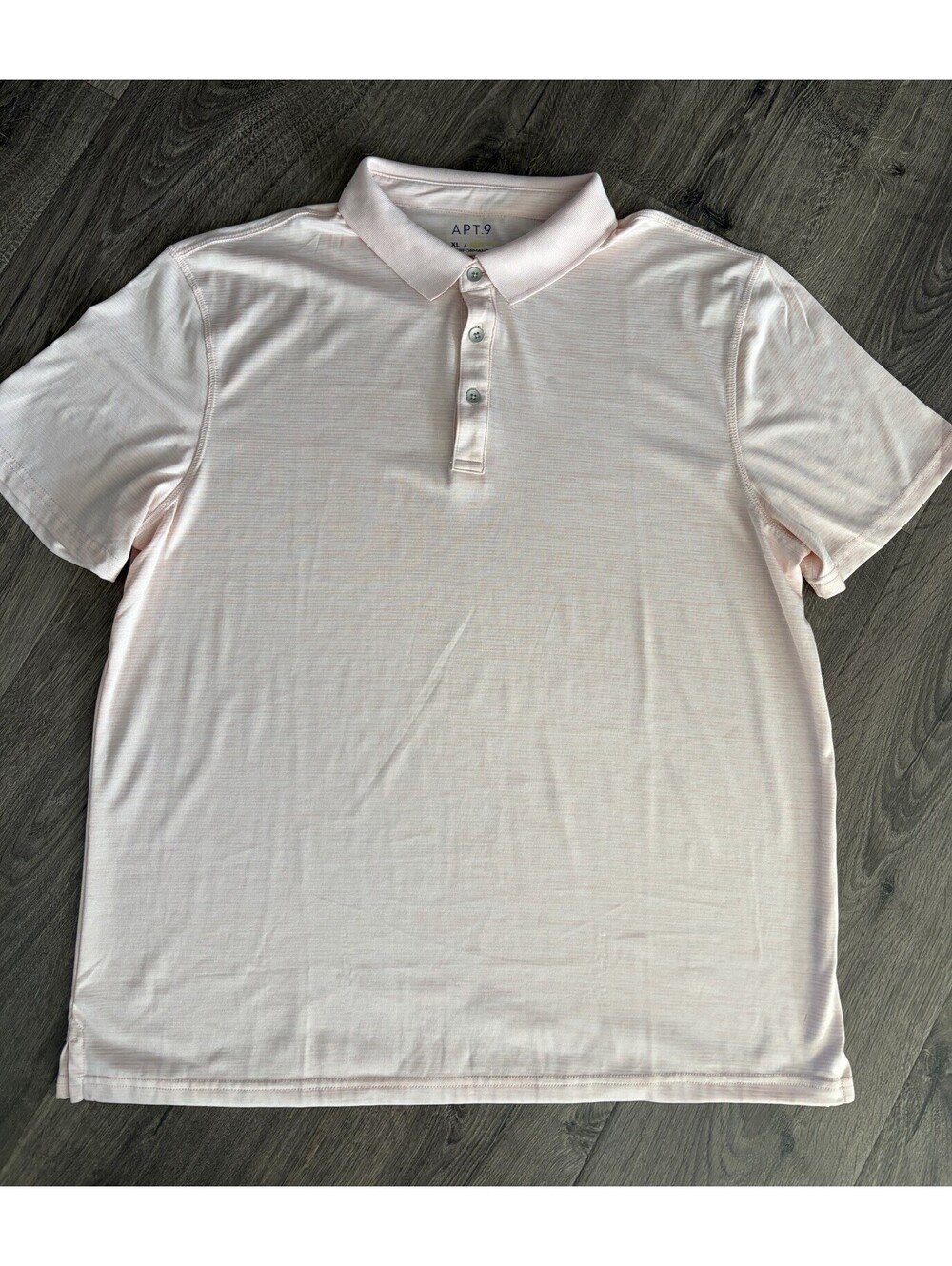 APT.9 Premier Flex Performance Polo Shirt Mens XL Pink Golf Preppy Collared